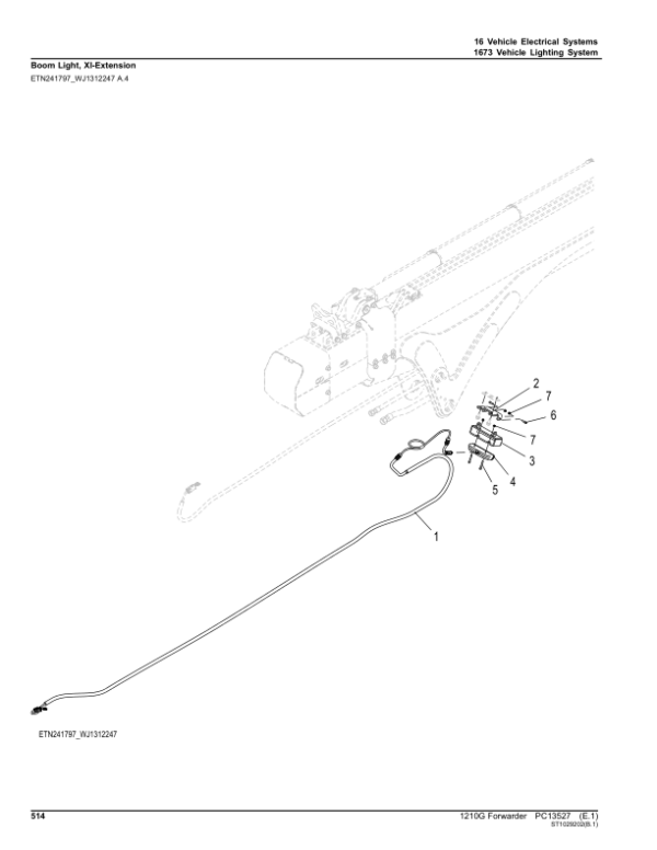 John Deere 1210G FT4 FFC Forwarders (SN L002509-) Parts Catalog Manual – PC13527 Workshop Guide