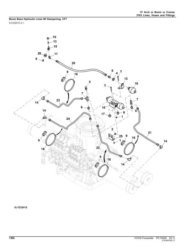 John Deere 1510G FT4 RL Forwarders (SN C002509-) Parts Catalog Manual – PC13529 Workshop Guide