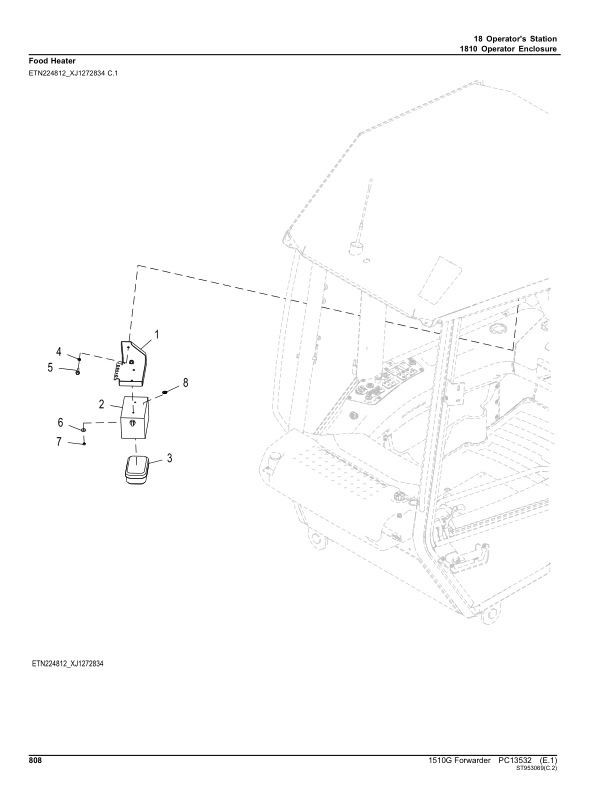 John Deere 1510G FT4 FFC Forwarders (SN L004181-) Parts Catalog Manual – PC13532 Workshop Guide