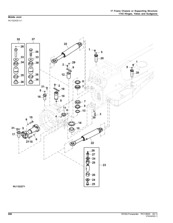 John Deere 1910G Forwarders (SN L002175-002339) Parts Catalog Manual – PC13553 Workshop Guide