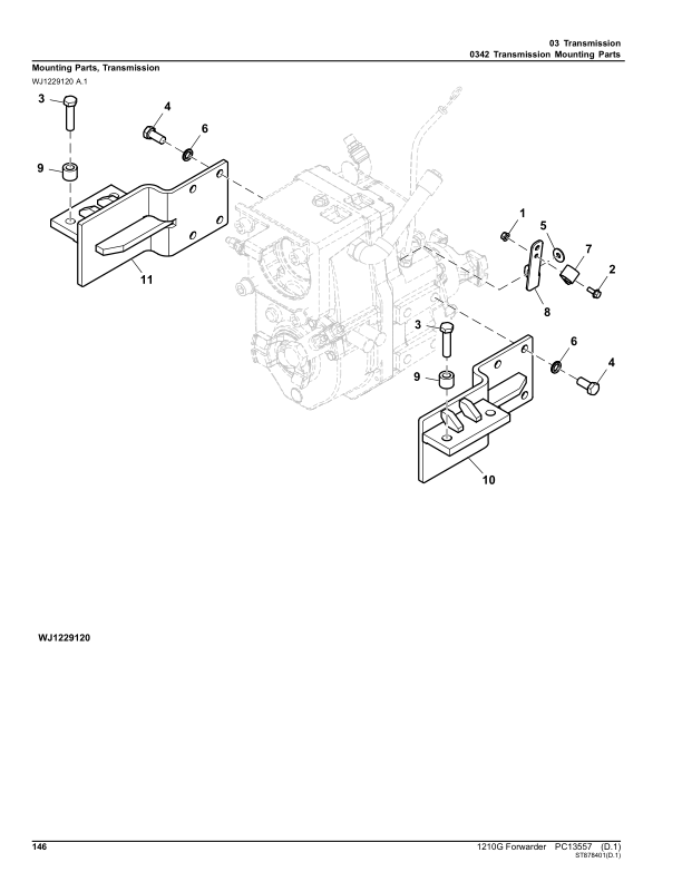 John Deere 1210G FT4 FFC Forwarders (SN L002414-002508) Parts Catalog Manual – PC13557 Workshop Guide