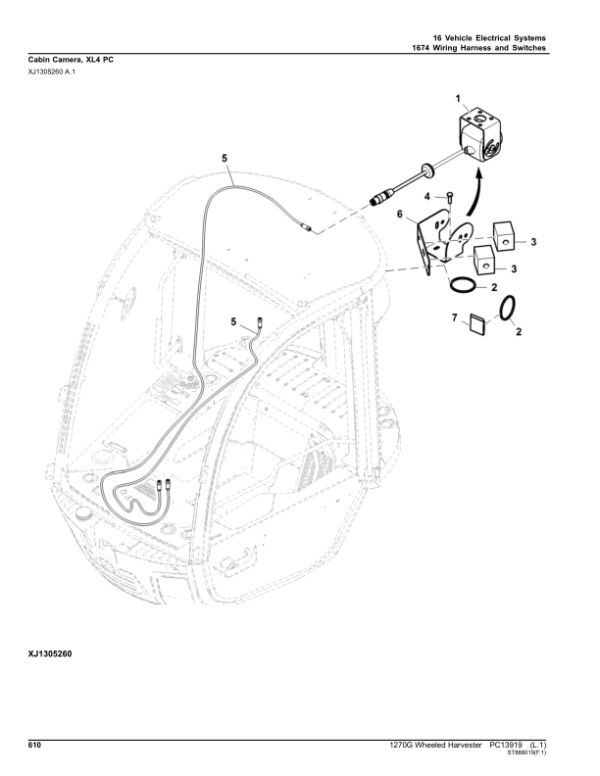 John Deere 1270G 6W Wheeled Harvesters (SN 1WJ1270G_ _L004999-) Parts Catalog Manual – PC13919 Workshop Guide