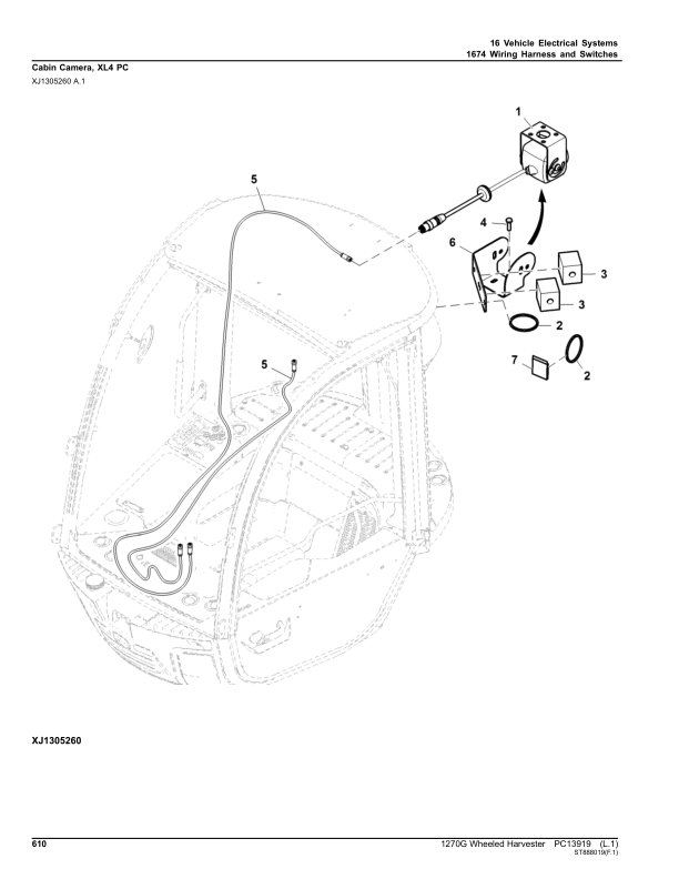 John Deere 1270G 6W Wheeled Harvesters (SN 1WJ1270G_ _L004999-) Parts Catalog Manual – PC13919 Workshop Guide