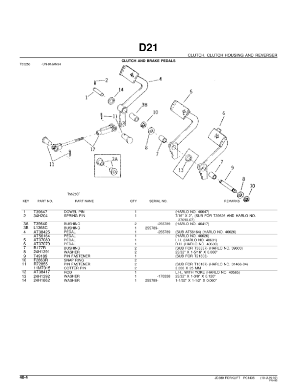 John Deere 380 Forklifts Parts Catalog Manual – PC1435 Workshop Guide