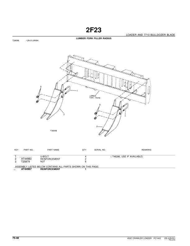 John Deere 450C Crawlers Parts Catalog Manual – PC1443 Workshop Guide