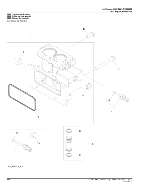 John Deere 3756G, 3756GLC Log Loaders (SN 1FF3756G_ _D376001-) Parts Catalog Manual – PC15037 Workshop Guide
