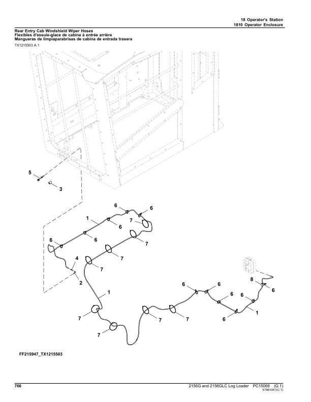 John Deere 2156G, 2156GLC Log Loaders (SN 1FF2156G__F216001-) Parts Catalog Manual – PC15066 Workshop Guide