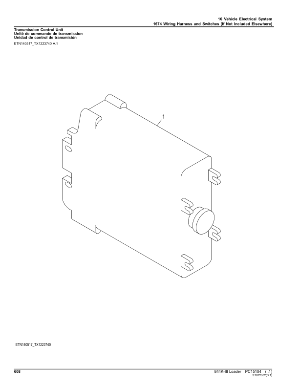 John Deere 844K Series III, 844K Series III AH Loaders (SN F677782-) Parts Catalog Manual – PC15104 Workshop Guide