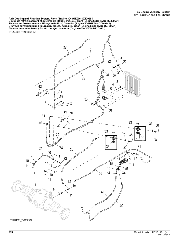 John Deere 524K Series II Loaders (SN 1BZ524KA_ _D001001-) Parts Catalog Manual – PC15135 Workshop Guide