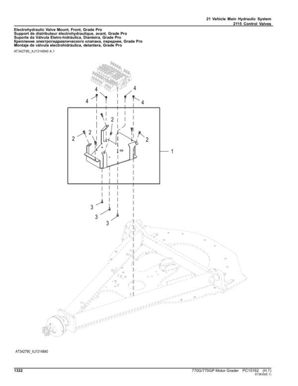 John Deere 770G, 770GP Motor Graders (SN C680878 – & D680878 -) Parts Catalog Manual – PC15162 Workshop Guide