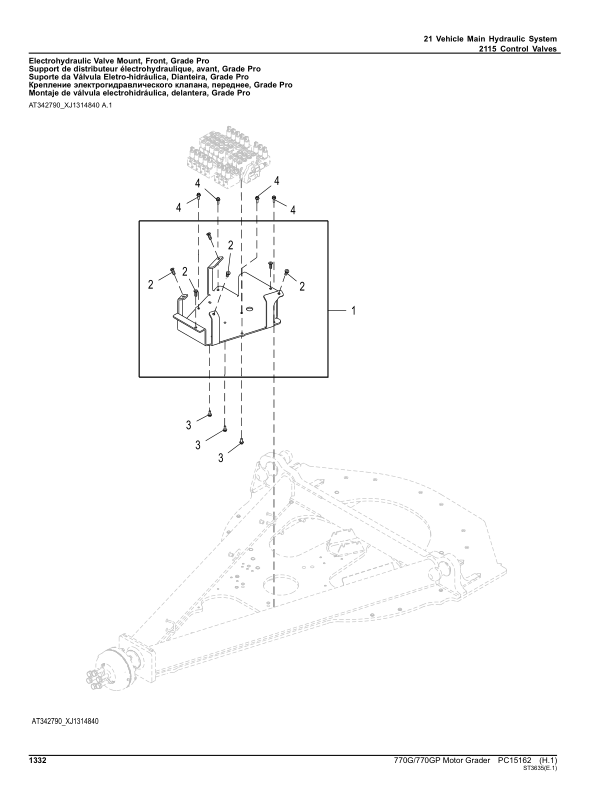 John Deere 770G, 770GP Motor Graders (SN C680878 – & D680878 -) Parts Catalog Manual – PC15162 Workshop Guide