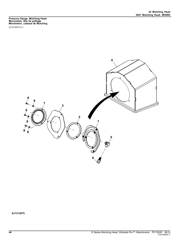 John Deere D Series Mulching Head Parts Catalog Manual – PC15245 Workshop Guide