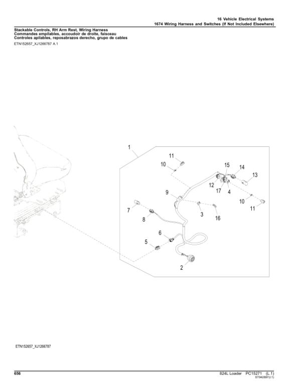 John Deere 824L Loaders (SN F697293- & L697293-) Parts Catalog Manual – PC15271 Workshop Guide