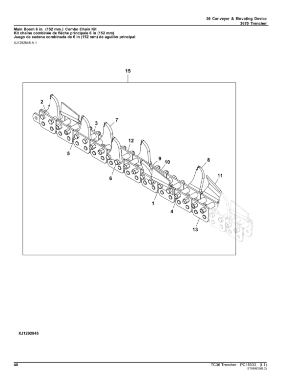 John Deere TC36 Trenchers (SN 1T0TC36X_ _0000001-) Parts Catalog Manual – PC15333 Workshop Guide