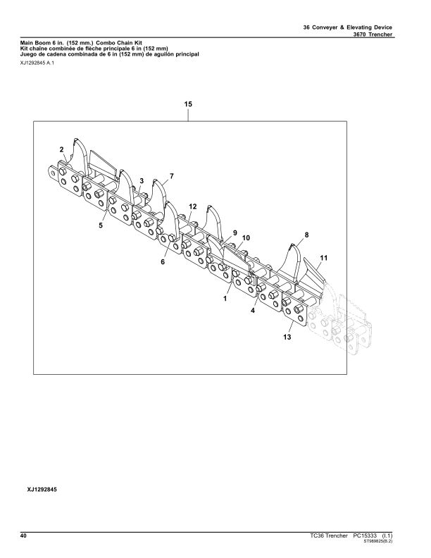John Deere TC36 Trenchers (SN 1T0TC36X_ _0000001-) Parts Catalog Manual – PC15333 Workshop Guide
