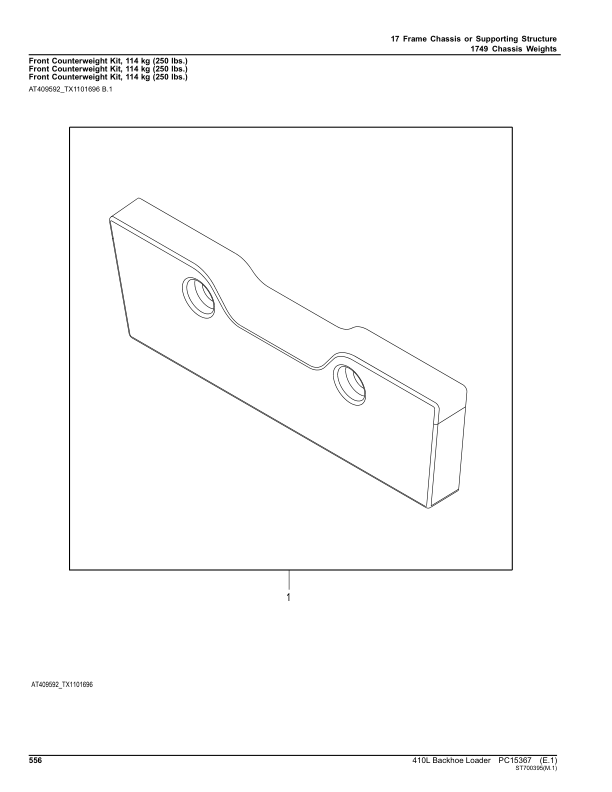 John Deere 410L Backhoe Loaders (SN 1T0410LX_ _C390996-) Parts Catalog Manual – PC15367 Workshop Guide