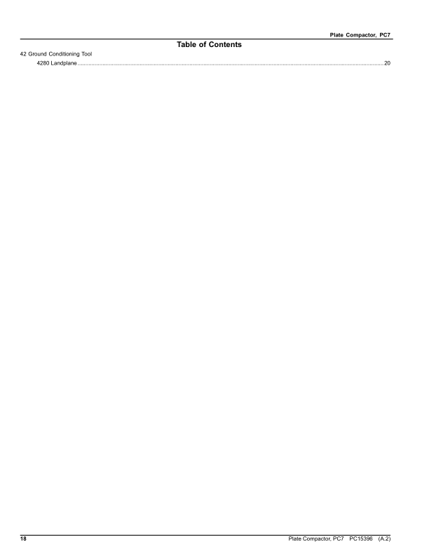 John Deere PC7 Plate Compactor (SN 1T0PC07X__0000001-) Parts Catalog Manual – PC15396 Workshop Guide