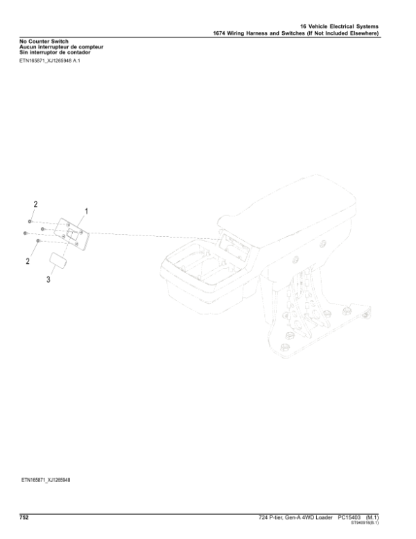 John Deere 724 P-TIER Loaders (SN 1DW724PA_ _L_10283-) Parts Catalog Manual – PC15403 Workshop Guide