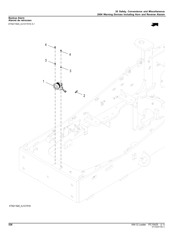 John Deere 644 G Loaders (SN 1BZ644GA_ _LA00001) Parts Catalog Manual – PC15425 Workshop Guide