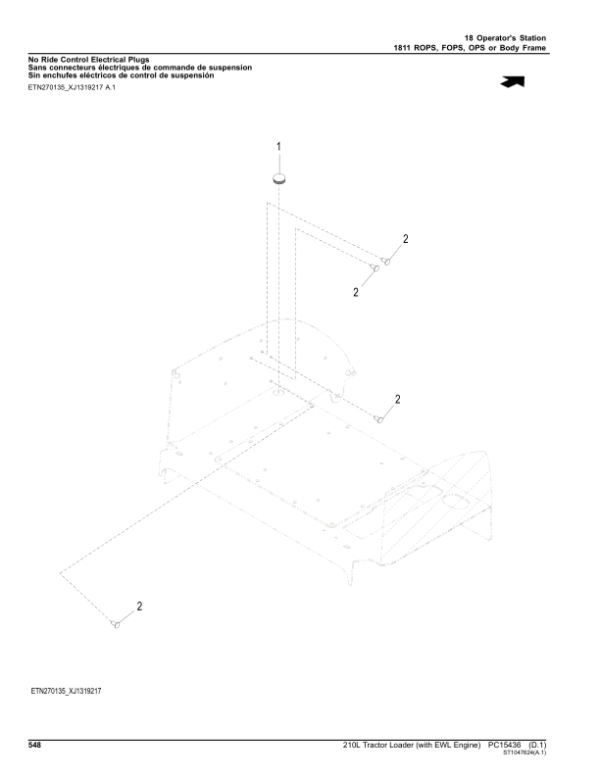 John Deere 210L Tractor Loader (SN 1T0210LX_ _F420826-) Parts Catalog Manual – PC15436 Workshop Guide