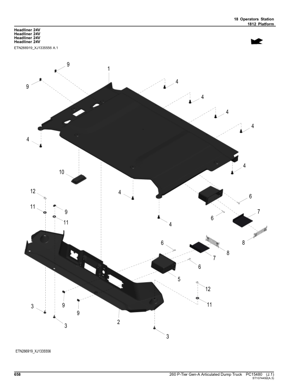 John Deere 260 P Articulated Dump Trucks (SN 1DW260PA _ _F_06113) Parts Catalog Manual – PC15480 Workshop Guide