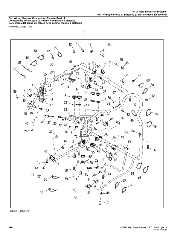 John Deere 316GR Skid Steers (SN 1P0316G _J435000) Parts Catalog Manual – PC15486 Workshop Guide