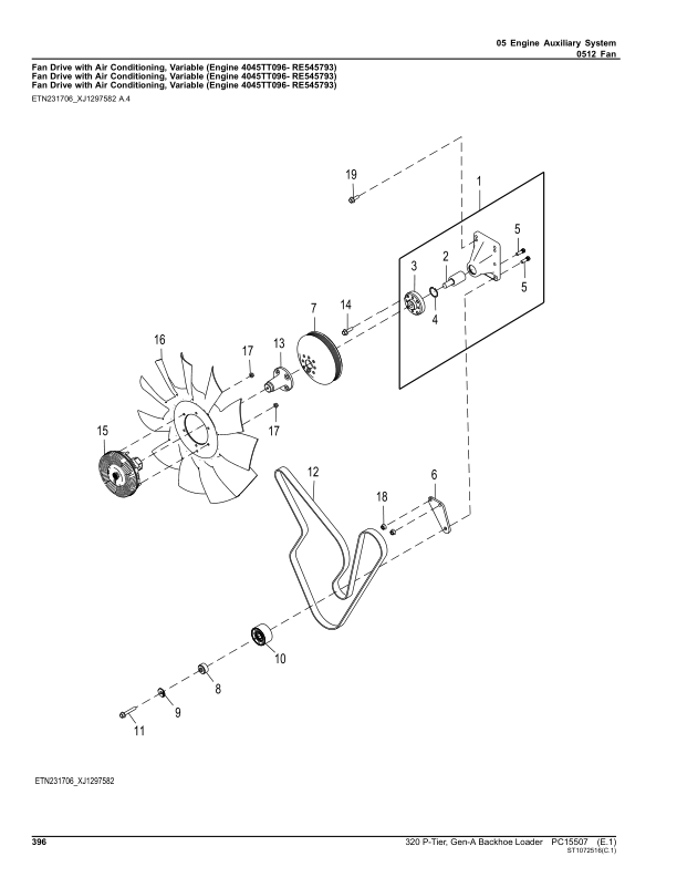 John Deere 320 P Backhoe Loaders (SN DA00001- & CA00001-) Parts Catalog Manual – PC15507 Workshop Guide