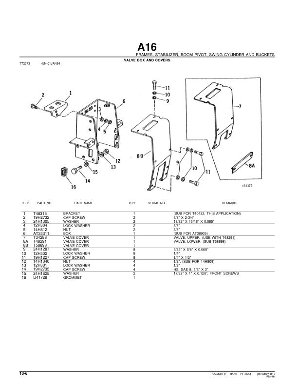 John Deere 9550 Attachments (SN 9550 BACKHOE ON A JD 350C TRACTOR (YR 1979-) Parts Catalog Manual – PC1661 Workshop Guide