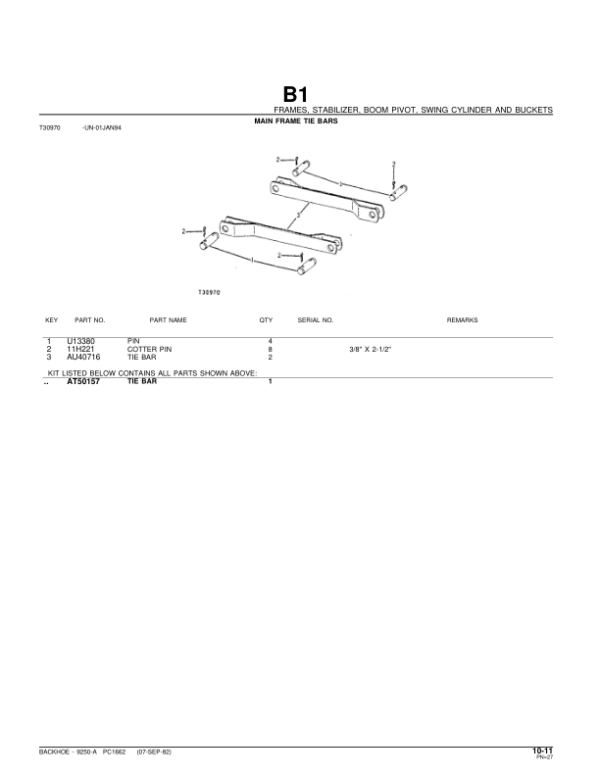 John Deere 9250A Attachments (SN 9250A BACKHOE ON A JD 401C TRACTOR (YR 1979-1989) Parts Catalog Manual – PC1662 Workshop Guide