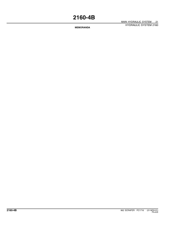 John Deere 862 Scrapers Parts Catalog Manual – PC1716 Workshop Guide