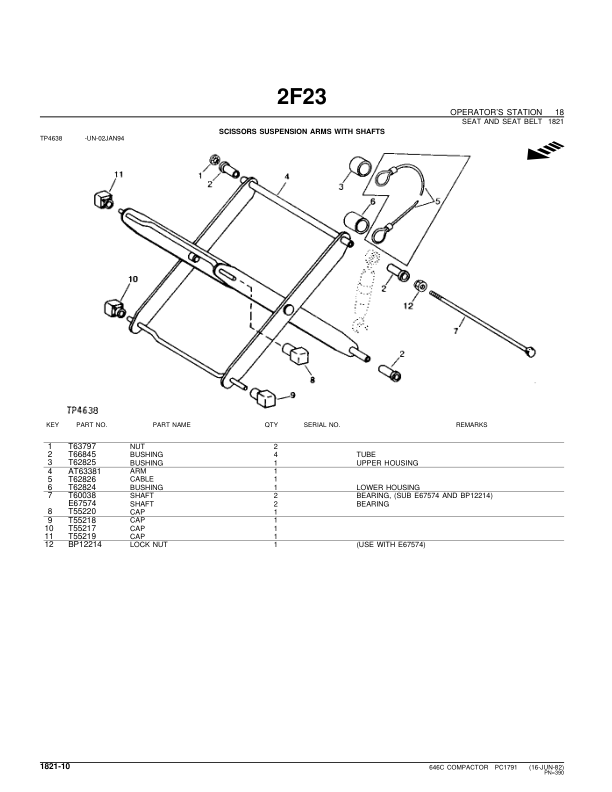 John Deere 646C Compactors Parts Catalog Manual – PC1791 Workshop Guide