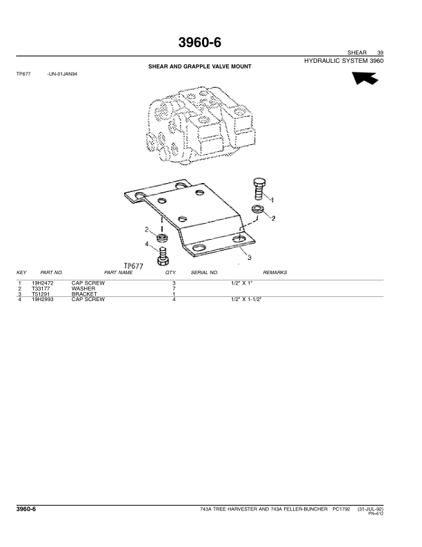 John Deere 743A Harvester Parts Catalog Manual – PC1792 Workshop Guide