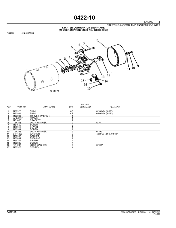 John Deere 762A Scrapers Parts Catalog Manual – PC1793 Workshop Guide