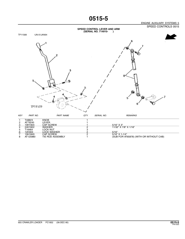 John Deere 655 Crawlers Parts Catalog Manual – PC1832 Workshop Guide