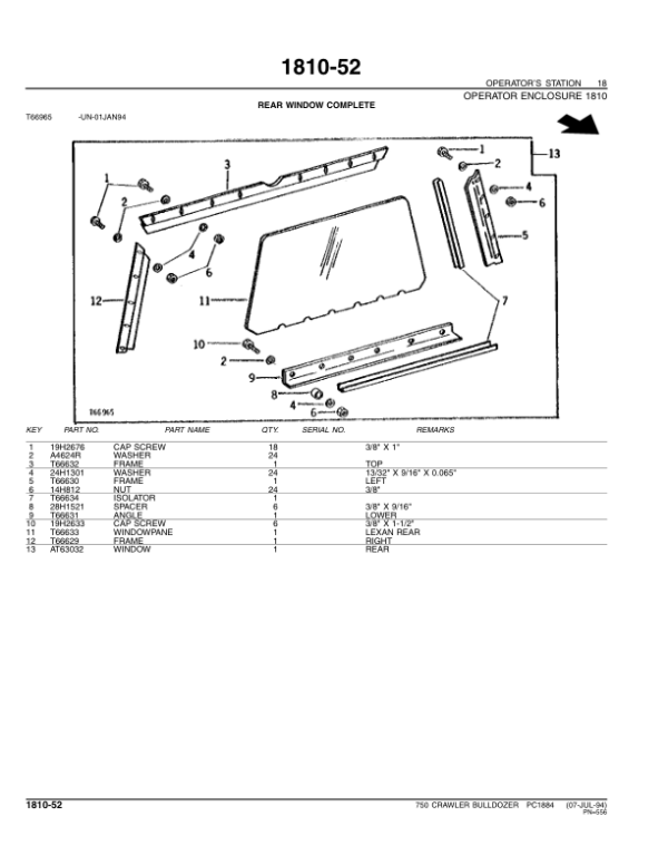 John Deere 750 Crawlers Parts Catalog Manual – PC1884 Workshop Guide