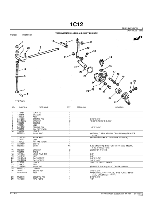 John Deere 450D Crawlers Parts Catalog Manual – PC1891 Workshop Guide