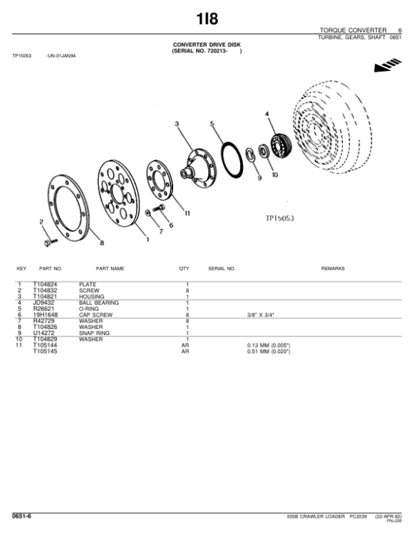 John Deere 555B Crawlers Parts Catalog Manual – PC2039 Workshop Guide