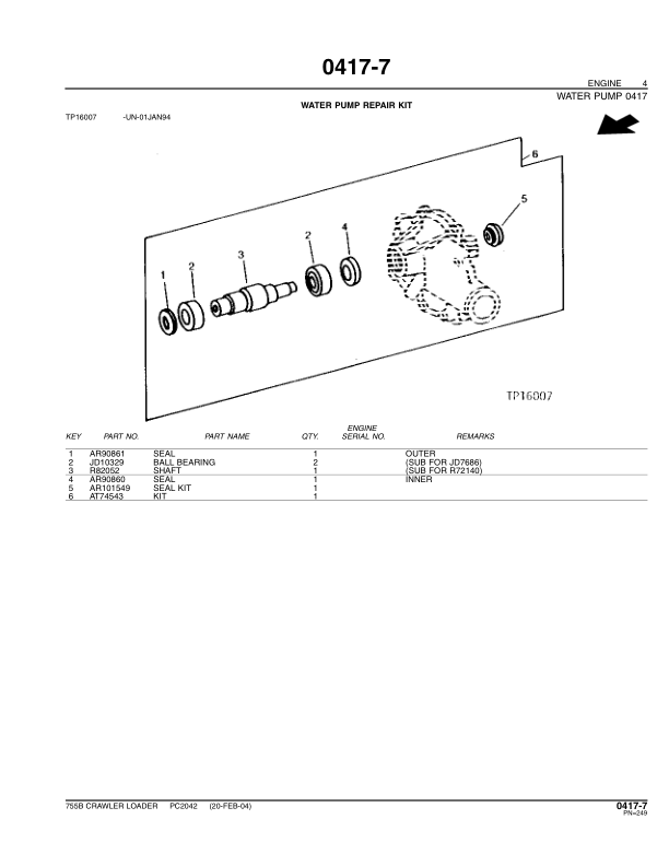 John Deere 755B Crawlers Parts Catalog Manual – PC2042 Workshop Guide
