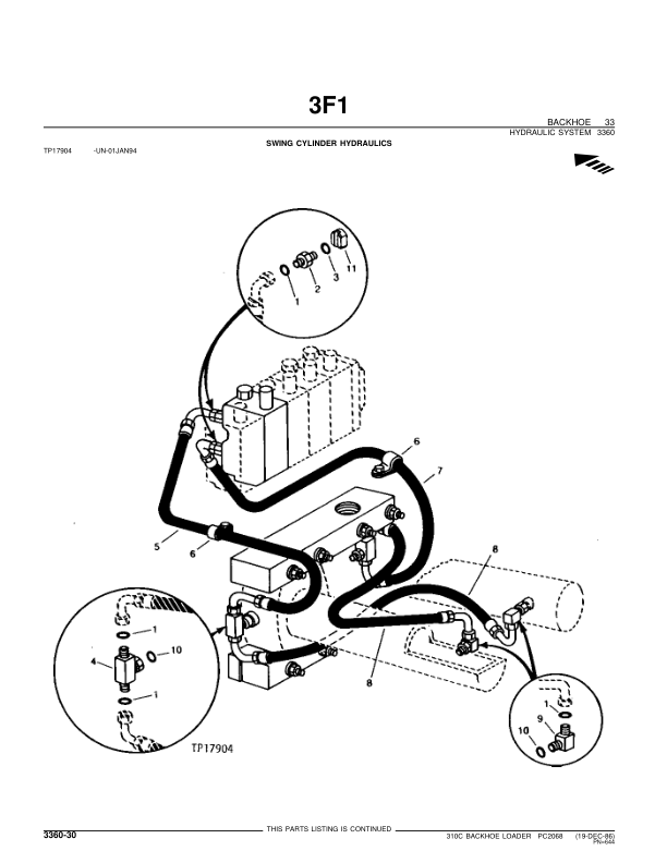 John Deere 310C Backhoes Parts Catalog Manual – PC2068 Workshop Guide