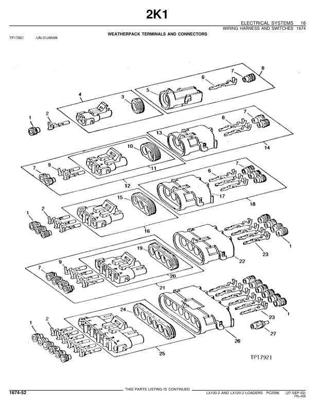 John Deere LX100-2, LX120-2 Loaders Parts Catalog Manual – PC2596 Workshop Guide