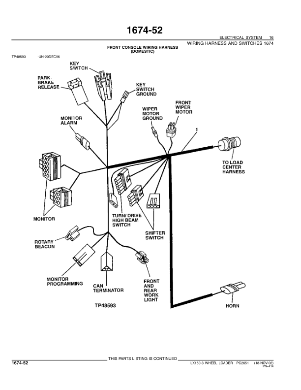 John Deere LX150-3 Loaders Parts Catalog Manual – PC2651 Workshop Guide