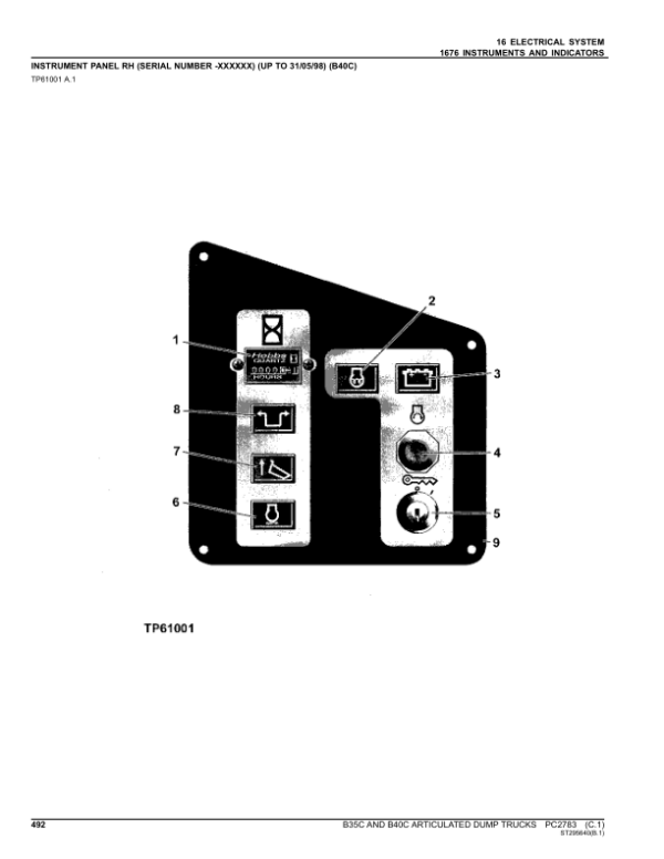 John Deere B35C, B40C Articulated Dump Trucks Parts Catalog Manual – PC2783 Workshop Guide