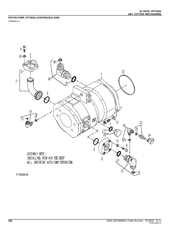 John Deere 653G Tracked Feller Bunchers (SN 880060-) Parts Catalog Manual – PC2839 Workshop Guide