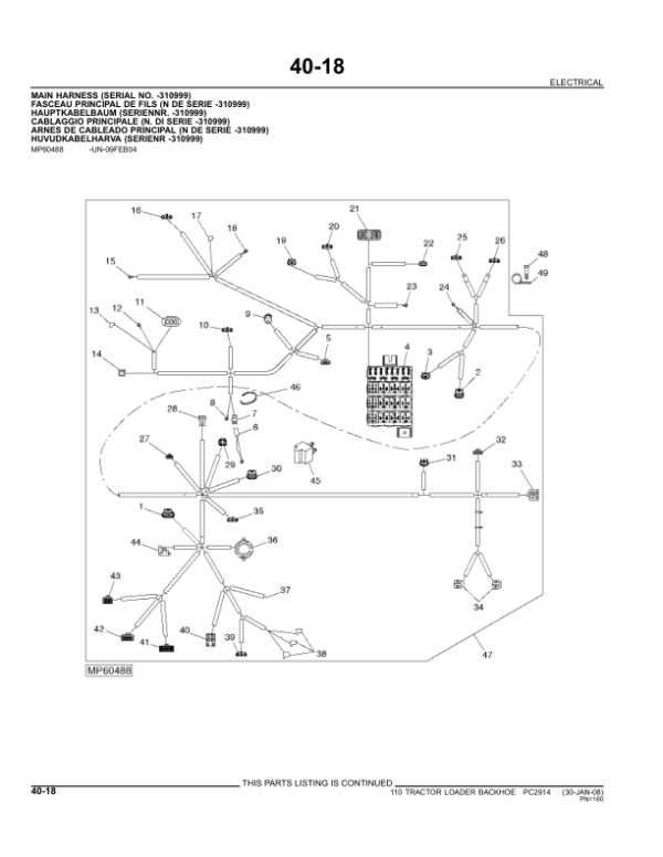 John Deere 110TLB Tractor Loader Backhoe Parts Catalog Manual – PC2914 Workshop Guide