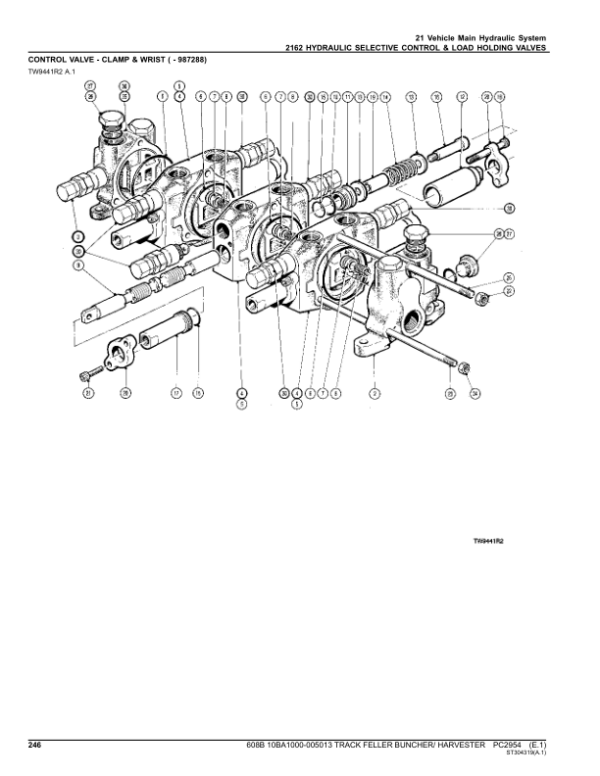 John Deere 608B Tracked Feller Bunchers (SN 10BA1000-005013) Parts Catalog Manual – PC2954 Workshop Guide
