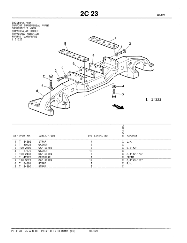 John Deere 455 Crawlers Parts Catalog Manual – PC4178 Workshop Guide