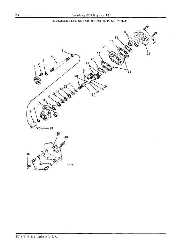 John Deere 71 Attachments (SN John Deere 71 Utility Loader on) Parts Catalog Manual – PC576 Workshop Guide