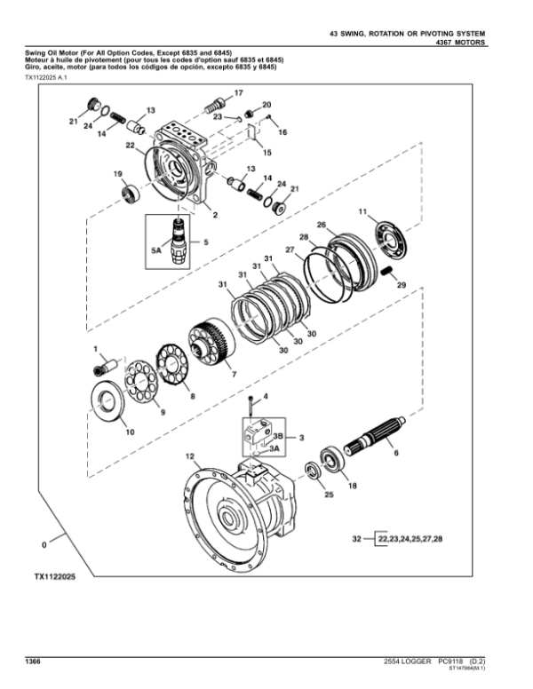 John Deere 2554 Loggers Parts Catalog Manual – PC9118 Workshop Guide