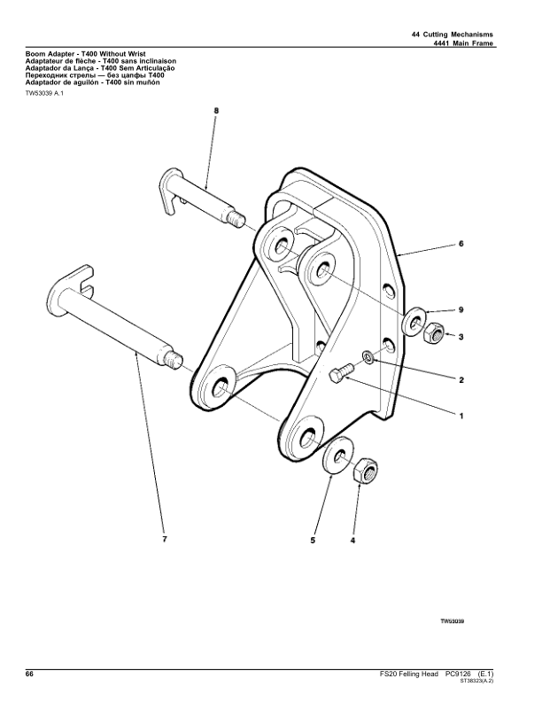 John Deere FS20 Stt Disc Saw Felling Heads Parts Catalog Manual – PC9126 Workshop Guide