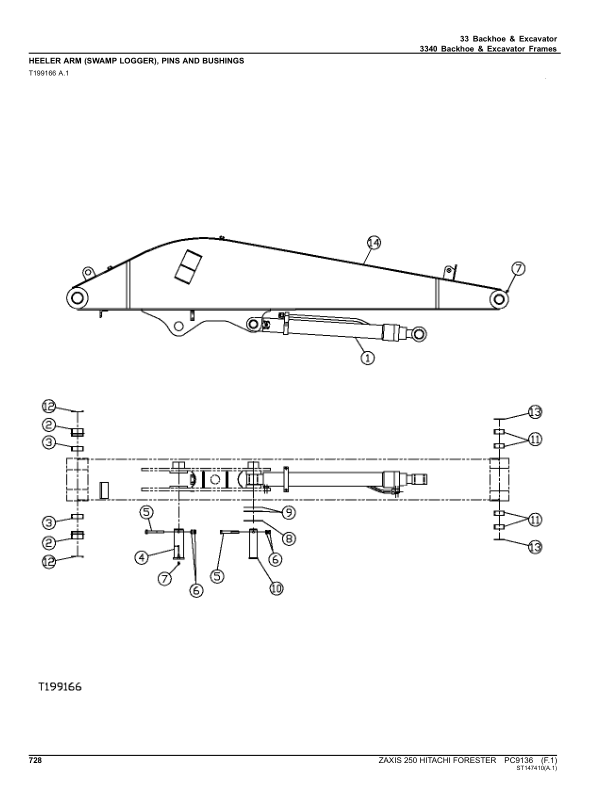 John Deere Hitachi 250 Foresters Parts Catalog Manual – PC9136 Workshop Guide